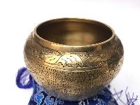 Gulpa Singing Bowl With Om Mani Padme Hum [fine Carving]