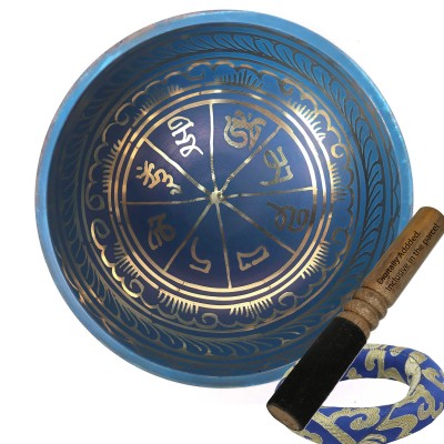 [third Eye Chakra], Singing Bowl With [om Mani Padme Hum] Small, [select Accessories]