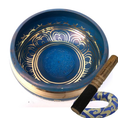 [third Eye Chakra], Singing Bowl With [ashta Manga Embossed] Ver 2, [select Accessories]