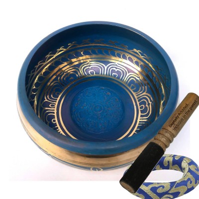[third Eye Chakra], Singing Bowl With [ashta Manga Embossed], [select Accessories]
