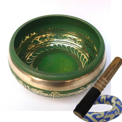 [heart Chakra], Singing Bowl With [ashtamangala], In[green], [select Accessories]