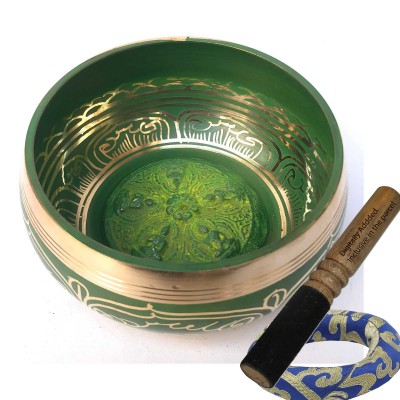 [heart Chakra], Singing Bowl With [pancha Buddha], In[green], [select Accessories]