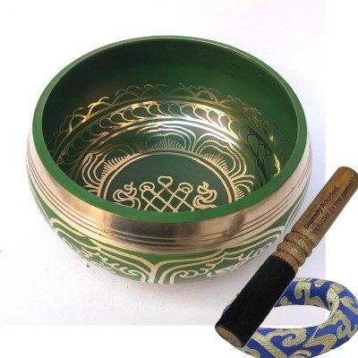 [heart Chakra], Singing Bowl With [endless Knot], In[green], [select Accessories]