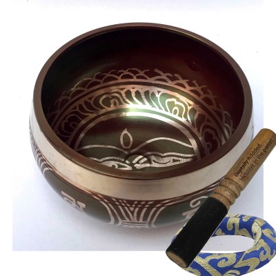 [bronze], Casting Singing Bowls,with Buddha Eye In [red], [select Accessories]