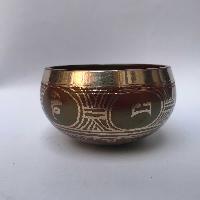 [bronze], Casting Singing Bowls, With Om Mani Padme Hum In [red], [select Accessories]