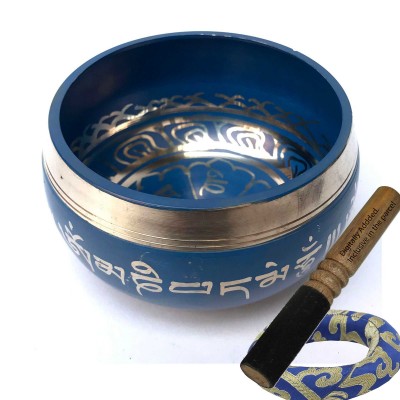 [bronze], Casting Singing Bowls,with Om Mani Padme Hum In [blue], [select Accessories]
