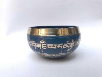 [bronze], Casting Singing Bowls, With Double Dorje In [blue], [select Accessories]