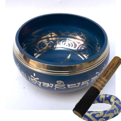 [bronze], Casting Singing Bowls,with Buddha Eye In [blue], [select Accessories]