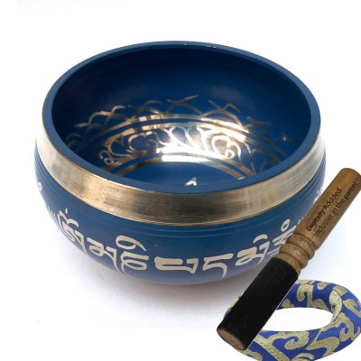 [bronze], Casting Singing Bowls, With Buddha Eye In [blue], [select Accessories]