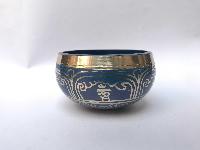 [bronze], Casting Singing Bowls, With Om Mani Padme Hum In [blue], [select Accessories]