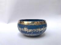 [bronze], Casting Singing Bowls, With Buddh Eye In [blue], [select Accessories]