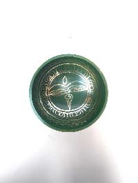 [bronze], Casting Singing Bowls, With Buddha Eye In [green], [select Accessories]