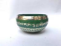 [bronze], Casting Singing Bowls, With Om Mani Padme Hum In [green], [select Accessories]