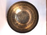 Hand Beaten Bronze Singing Bowl With [etching Carving], [select Accessories]
