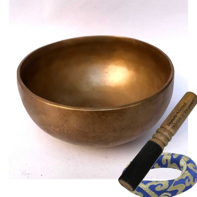 Hand Beaten Bronze Singing Bowl Matt Finishing, [select Accessories]