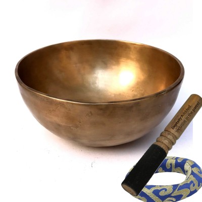 Hand Beaten Bronze Singing Bowl Matt Finishing, [select Accessories]