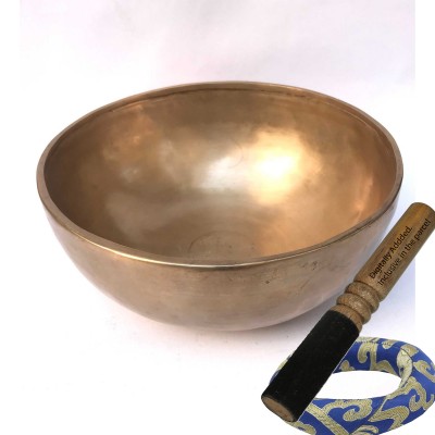 Hand Beaten Bronze Singing Bowl Matt Finishing, [select Accessories]