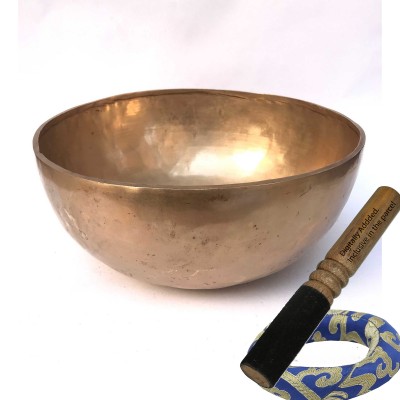 Hand Beaten Bronze Singing Bowl Matt Finishing, [select Accessories]
