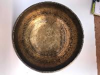 Hand Beaten Bronze Singing Bowl With [etching Carving], [select Accessories]