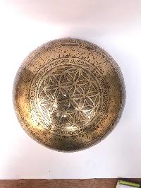 Hand Beaten Bronze Singing Bowl With [etching Carving], [select Accessories]