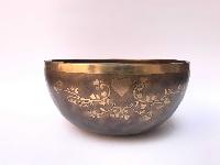Hand Beaten Bronze Singing Bowl With [etching Carving], [select Accessories]