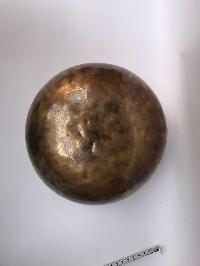 Hand Beaten Bronze Full Moon Singing Bowl With [carving], [select Accessories]