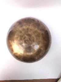 Hand Beaten Bronze Full Moon Singing Bowl With [carving], [select Accessories]