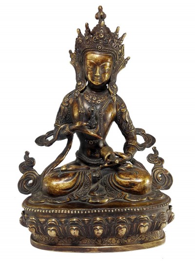 Buddhist Handmade Statue Of Vajrasattva, Good Quality, [bronze Antique Finishing]