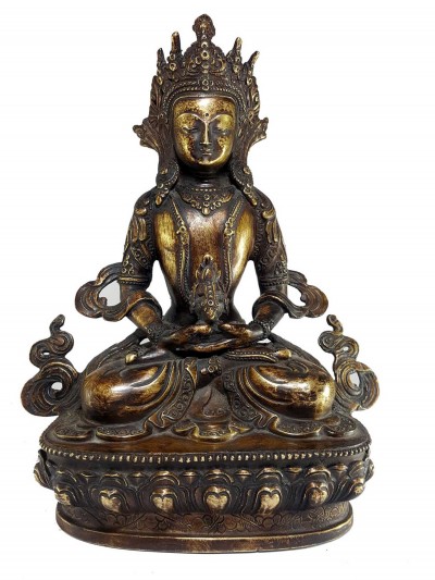 Tibetan Statue Of Amitayus, Good Quality, [bronze Antique Finishing]