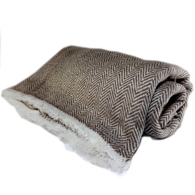 Pashmina Muffler, Thick Nepali Pashmina Shawl, Eight-ply Wool, Mix Pattern