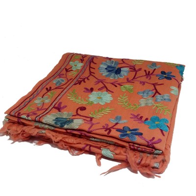 Woolen Shawl, Exquisite Handmade Four-ply Woolen Shawl: Intricate Embroidery And Unparalleled Quality, Real Wool, [hq], Yellow