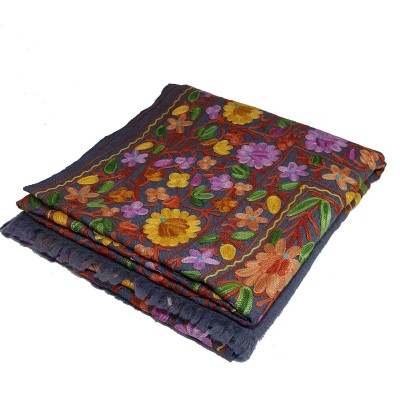 Woolen Shawl, Exquisite Handmade Four-ply Woolen Shawl: Intricate Embroidery And Unparalleled Quality, Real Wool, [hq], Green