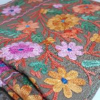 Woolen Shawl, Exquisite Handmade Four-ply Woolen Shawl: Intricate Embroidery And Unparalleled Quality, Real Wool, [hq], Brown