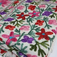 Woolen Shawl, Exquisite Handmade Four-ply Woolen Shawl: Intricate Embroidery And Unparalleled Quality, Real Wool, [hq], White