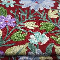 Woolen Shawl, Exquisite Handmade Four-ply Woolen Shawl: Intricate Embroidery And Unparalleled Quality, Red