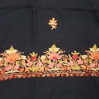 Woolen Shawl, Exquisite Handmade Four-ply Woolen Shawl: Intricate Embroidery And Unparalleled Quality, Black