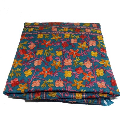 Woolen Shawl, Exquisite Handmade Four-ply Woolen Shawl: Intricate Embroidery And Unparalleled Quality, Green