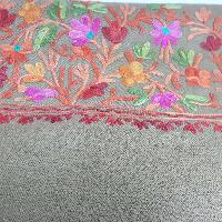Woolen Shawl, Exquisite Handmade Four-ply Woolen Shawl: Intricate Embroidery And Unparalleled Quality, Brown