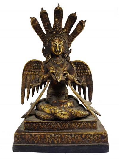 Tibetan Statue Of Nagakanya [antique Finishing]