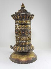Cooper Prayer Wheel With Stand, [antique Finishing]