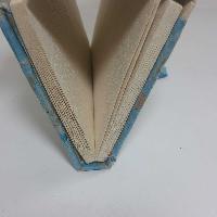 Flower Design, Lokta Paper [small] Notebook, [40 Pages], [tie Dye], [real Flower], Blue White