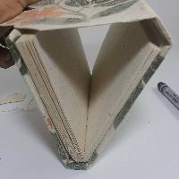 Flower Design, Lokta Paper [small] Notebook, [40 Pages], [tie Dye], [real Flower], White