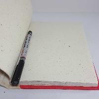 Flower Design, Lokta Paper [medium] Notebook, [45 Pages], [tie Dye], [real Flower], Red