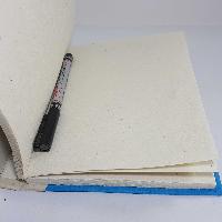 Flower Design, Lokta Paper [medium] Notebook, [45 Pages], [tie Dye], [real Flower], Blue