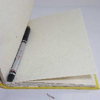 Tree Design, Lokta Paper [medium] Notebook, [45 Pages], [tie Dye], [real Flower], Yellow Green