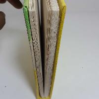 Tree Design, Lokta Paper [medium] Notebook, [45 Pages], [tie Dye], [real Flower], Yellow Green