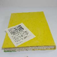 Tree Design, Lokta Paper [medium] Notebook, [45 Pages], [tie Dye], [real Flower], Yellow Green