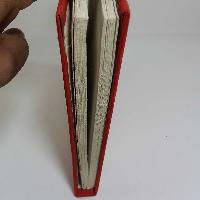 Plat Design, Lokta Paper [medium] Notebook, [45 Pages], [tie Dye], [real Flower], Red