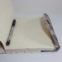 Folding Lock, Lokta Paper [medium] Notebook, [45 Pages], [tie Dye], Many [real Flowers] 2