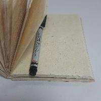 Peepal - Ficus Leaf, Lokta Paper [small] Notebook, [40 Pages], [real Flowers] With Om